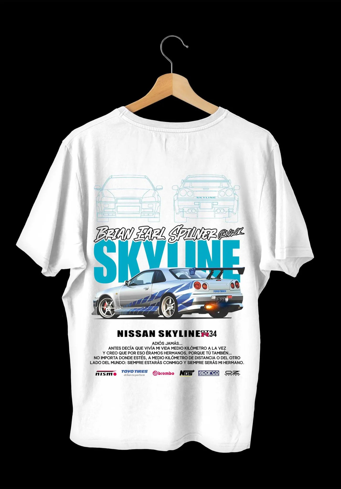 SKYLINE EDICION ESPECIAL BLANCA MANGA CORTA